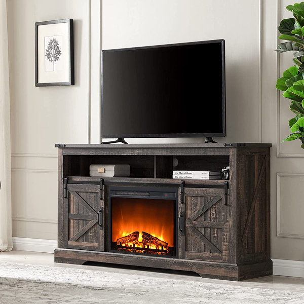 Gracie Oaks Highboy TV Stand With Fireplace For Tvs Up To 70" & Reviews